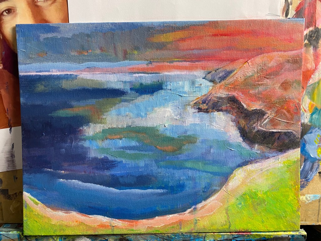 Coast Path Emma Bowen Artist, Landscape paintings